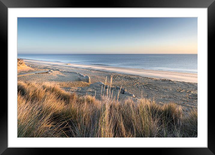 Hemsby Beach from the Dunes Framed Mounted Print by Stephen Mole