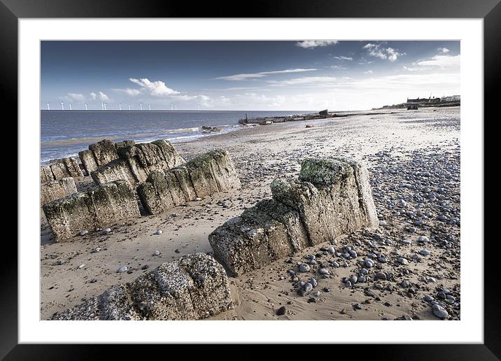 Rocks on Caister Beach Framed Mounted Print by Stephen Mole