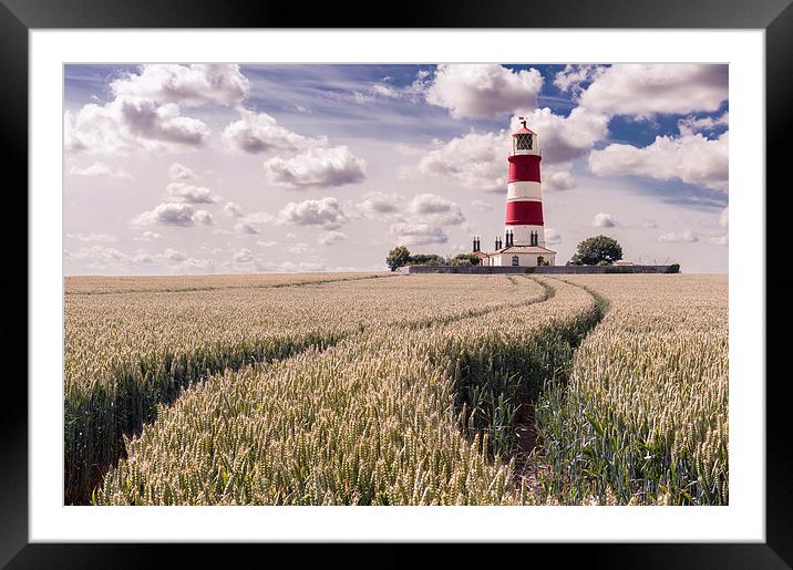 Tracks to Happisburgh Lighthouse Framed Mounted Print by Stephen Mole
