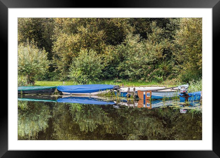  Moored at Barton Turf Framed Mounted Print by Stephen Mole