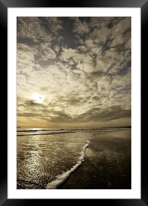 Low sun on Gorleston Beach Framed Mounted Print by Stephen Mole