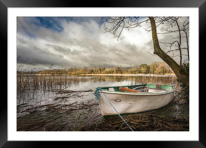  Boat at South Walsham Broad Framed Mounted Print by Stephen Mole