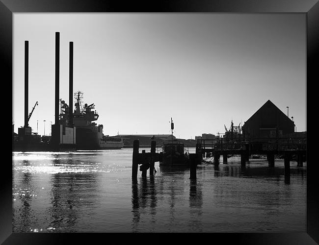 Industry on the River Yare at Great Yarmouth Framed Print by Stephen Mole