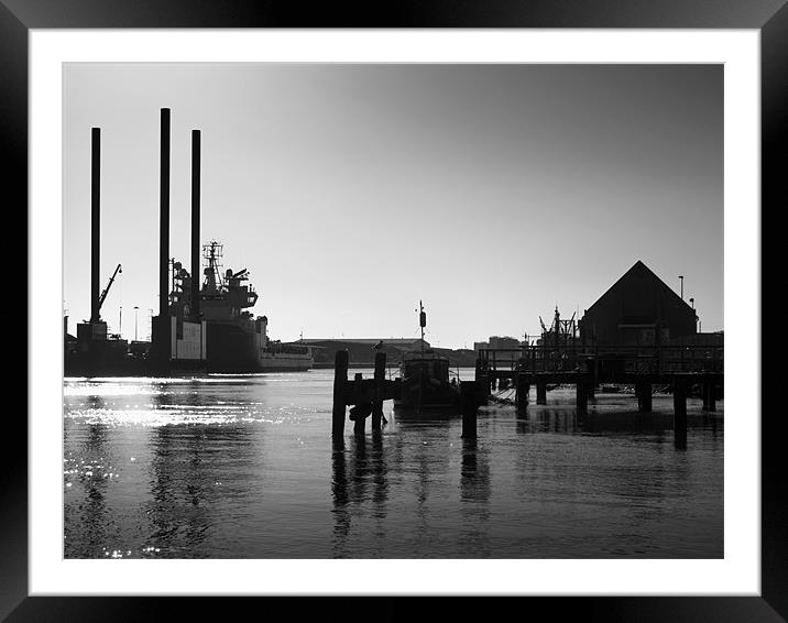 Industry on the River Yare at Great Yarmouth Framed Mounted Print by Stephen Mole