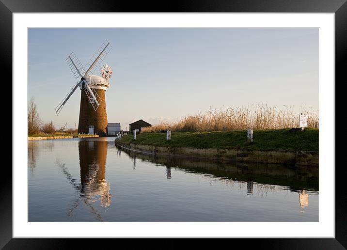 Horsey Mill Framed Mounted Print by Stephen Mole