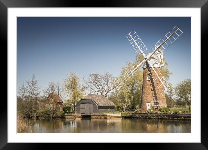  Hunsett Mill on the River Ant, Norfolk Broads Framed Mounted Print by Stephen Mole