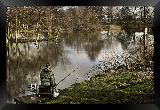 Lone fisherman Framed Print by Stephen Mole