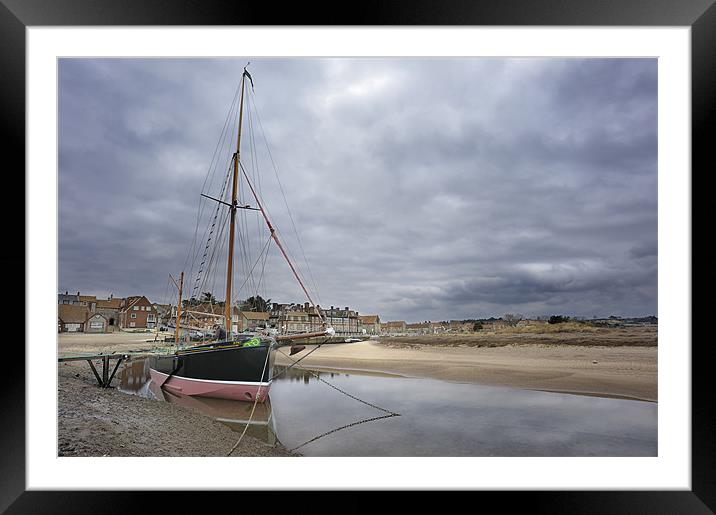 MV Juno moored at Blakeney Framed Mounted Print by Stephen Mole