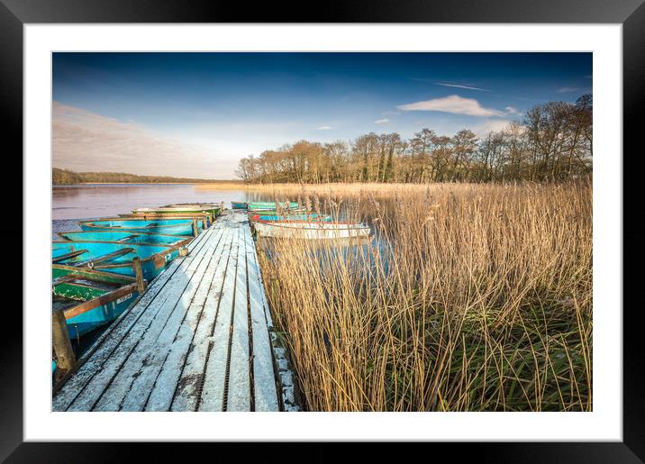 Frozen Filby Broad Framed Mounted Print by Stephen Mole