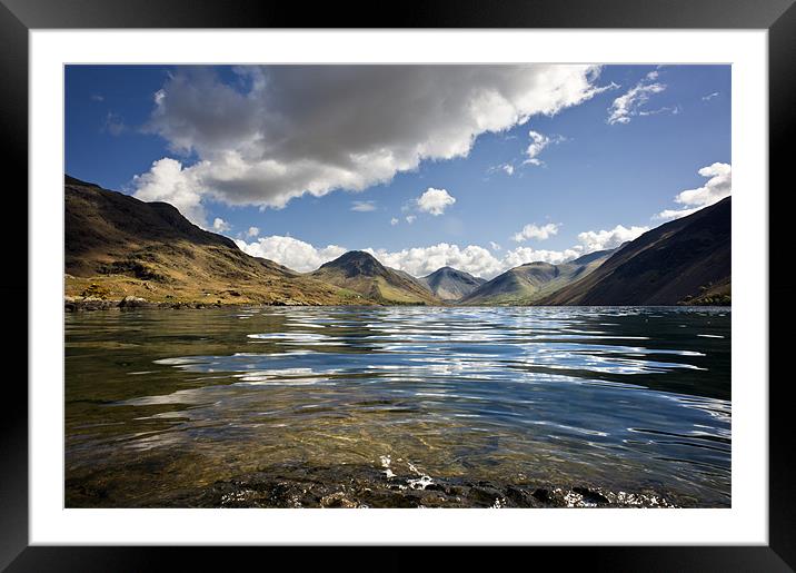 Looking along Wast Water in the Lake District Framed Mounted Print by Stephen Mole