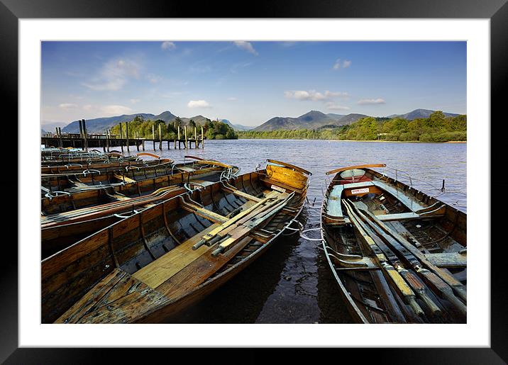 Boats on Derwent Water Framed Mounted Print by Stephen Mole