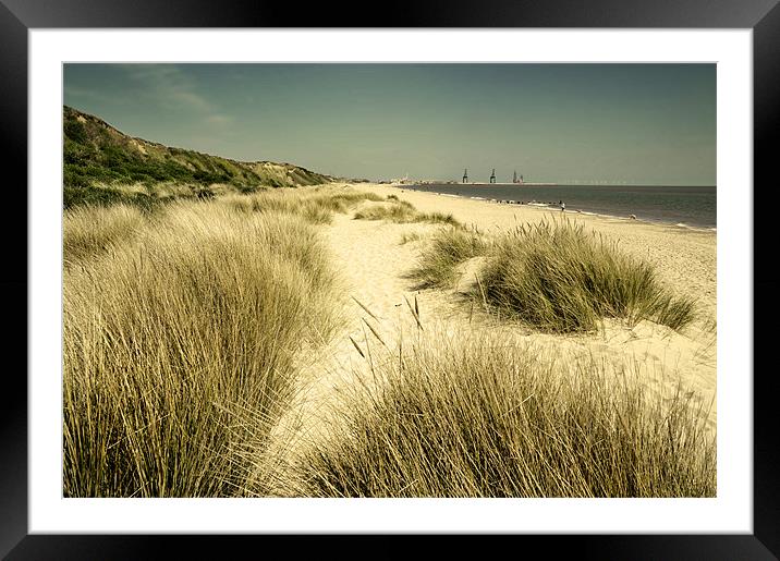 Hopton Beach looking towards Gorleston Framed Mounted Print by Stephen Mole
