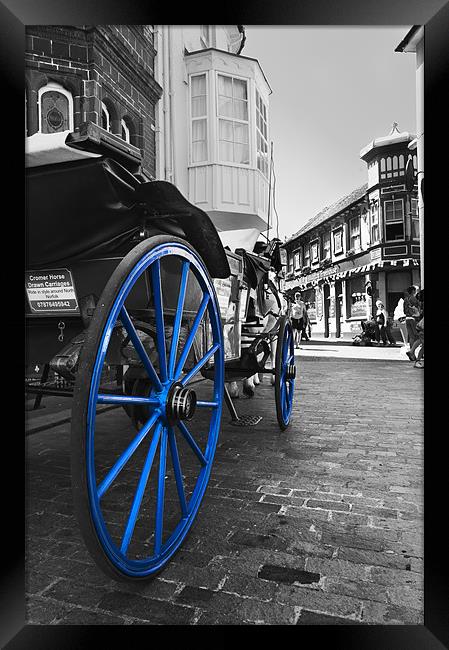 Blue wheels Framed Print by Stephen Mole
