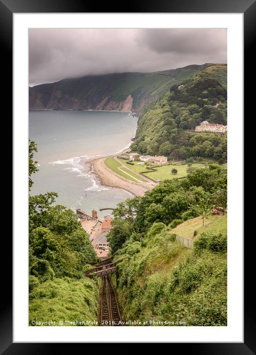 Lynmouth from the Cliff Railway Framed Mounted Print by Stephen Mole
