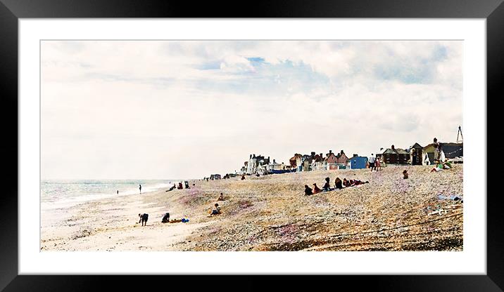 Aldeburgh Beach as Monet would've viewed it - may Framed Mounted Print by Stephen Mole