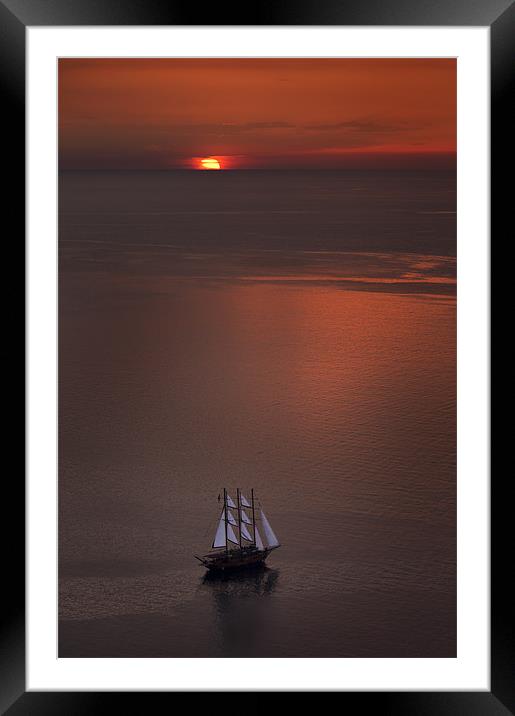 The sun sets Framed Mounted Print by Stephen Mole