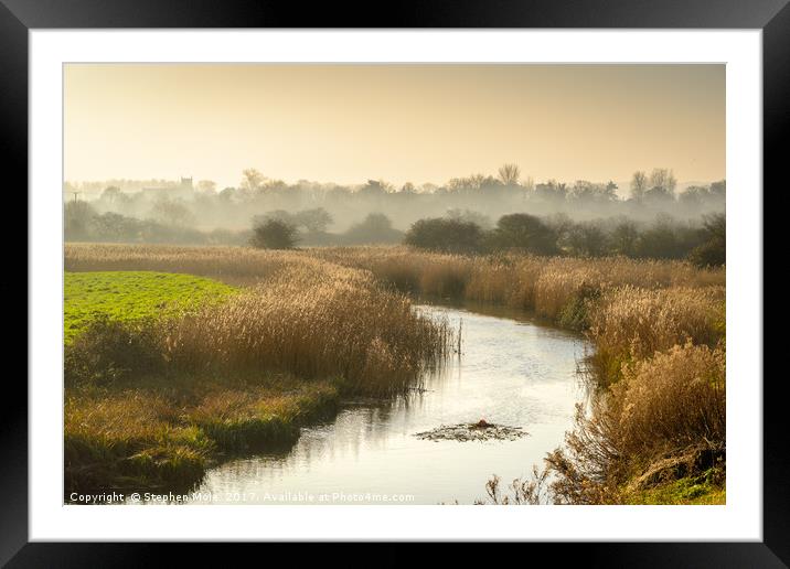 Misty Morning at Cley Framed Mounted Print by Stephen Mole