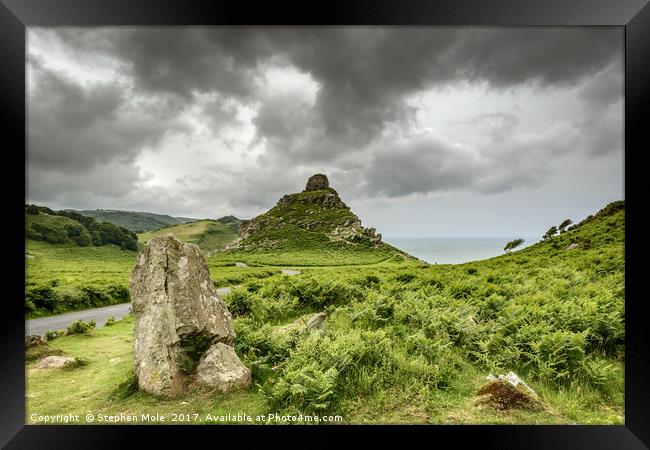 The Valley of the Rocks Framed Print by Stephen Mole