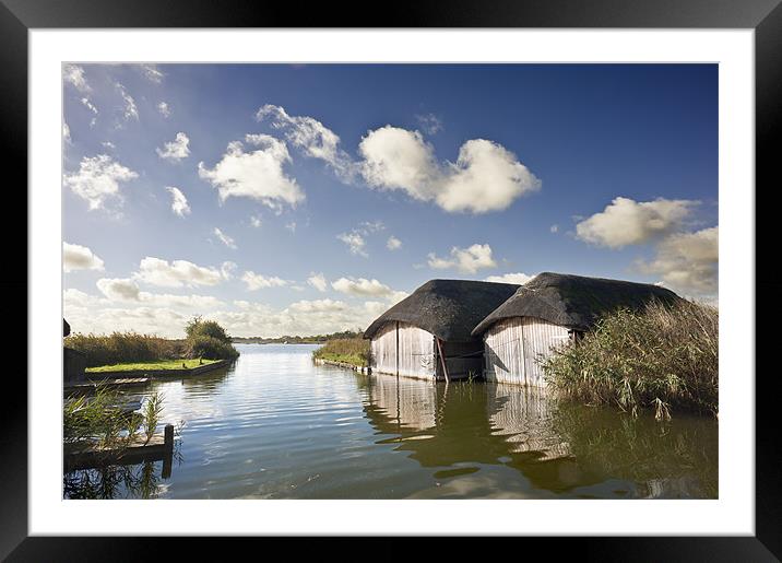 Thatched Boat Sheds Framed Mounted Print by Stephen Mole