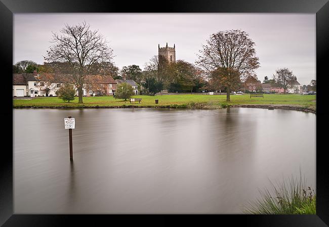 The pond at Great Massingham Framed Print by Stephen Mole