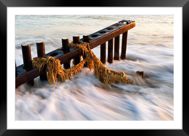 Rope and Groyne Framed Mounted Print by Stephen Mole