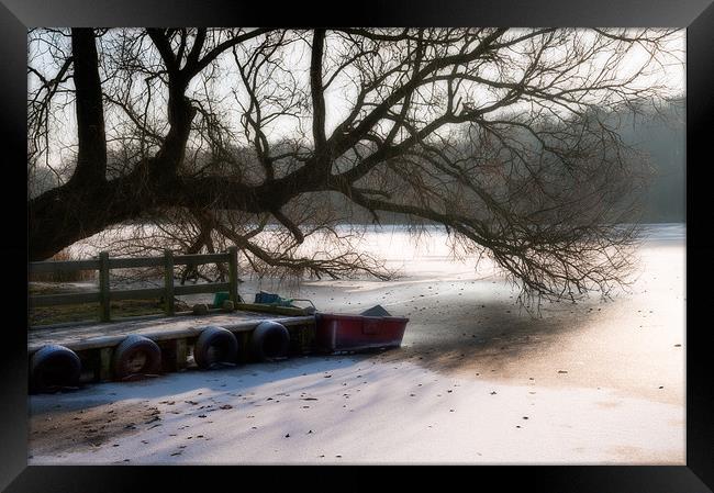 Frozen Ormesby Broad Framed Print by Stephen Mole