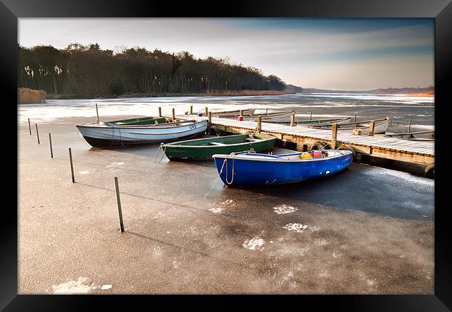 Boats on Ormesby Broad Framed Print by Stephen Mole