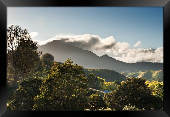 Putauaki, also known as Mount Edgecumbe Framed Print by Stephen Mole