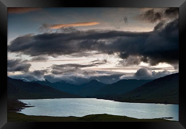 Evening over Loch Arklett Framed Print by Stephen Mole