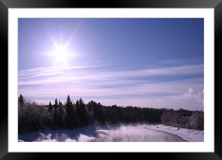 Cold Winter Morning in Ashland Framed Mounted Print by Jean Scott
