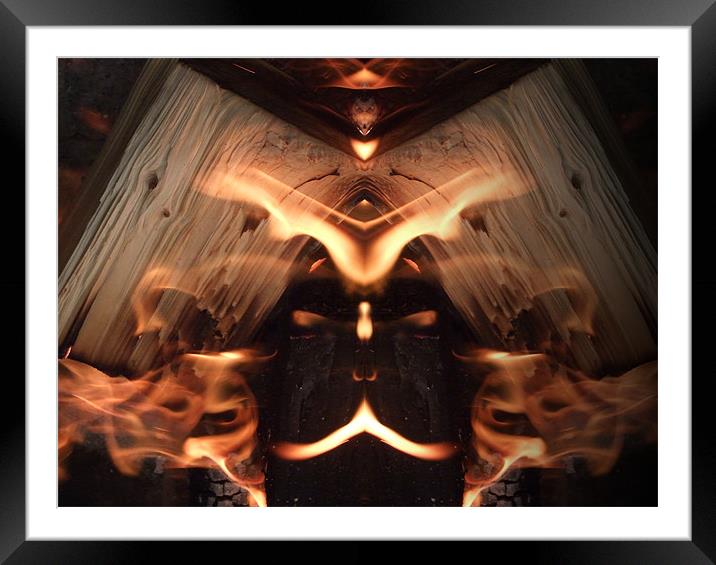 Evil in the flames Framed Mounted Print by Pete Holloway