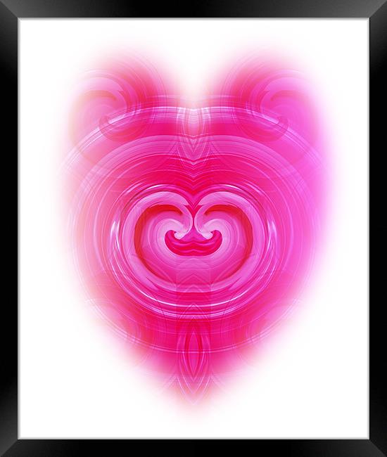 Pink Heart Framed Print by Pete Holloway