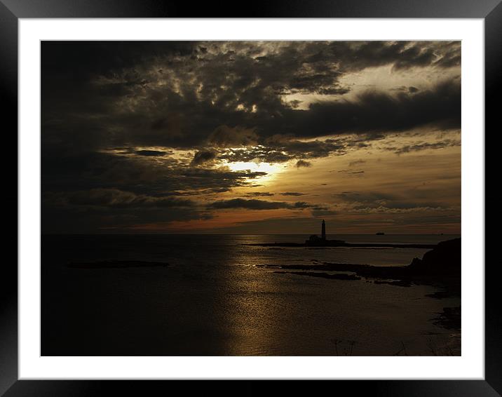 Sunset Over St Mary's Framed Mounted Print by Nigel Walker