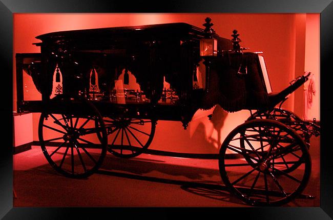 Funeral Cart Framed Print by Angie Henley