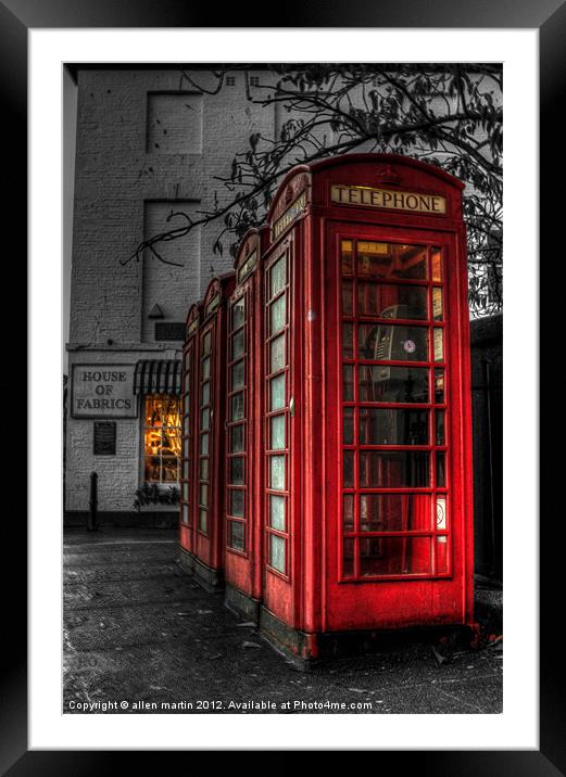 Phone box Framed Mounted Print by allen martin