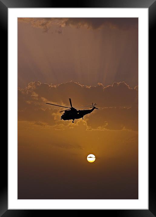 The going down of the sun Framed Mounted Print by allen martin