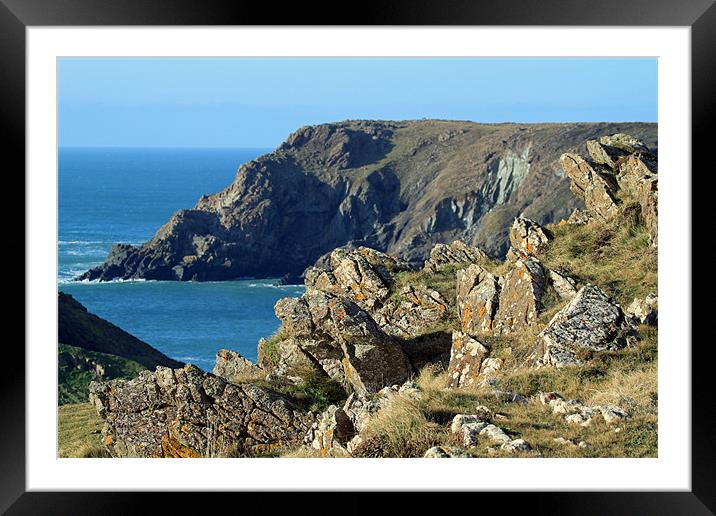 Cornish Cliffs Framed Mounted Print by allen martin