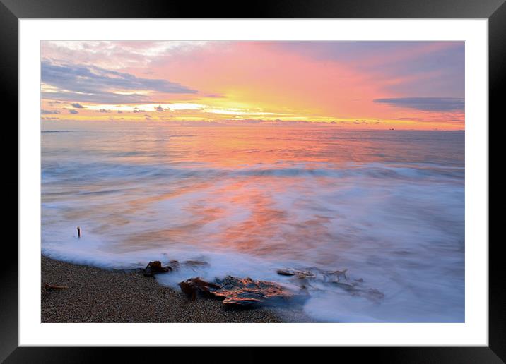 smoke on the water Framed Mounted Print by allen martin