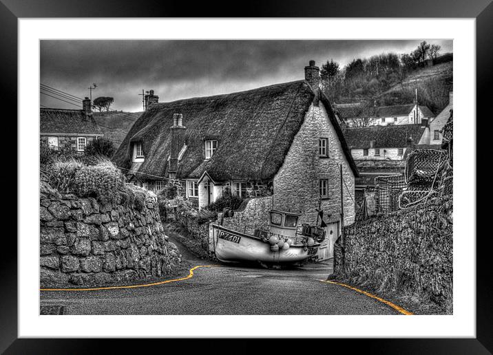 Boat in a road. Framed Mounted Print by allen martin