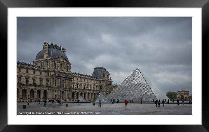 The Louvre, Paris Framed Mounted Print by James Rowland