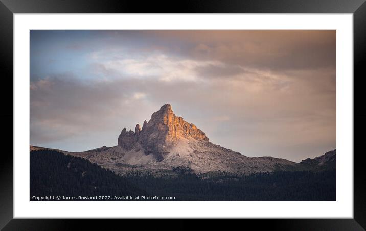 Sunset in the Dolomites Framed Mounted Print by James Rowland