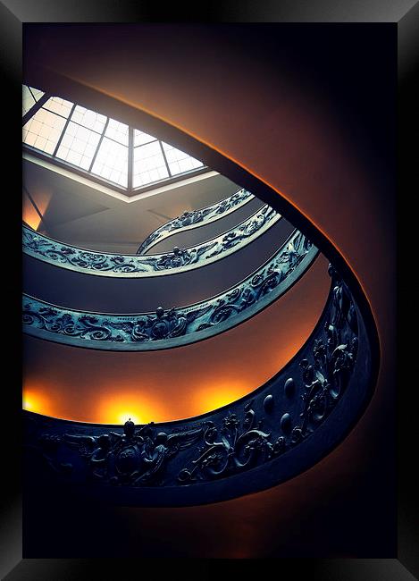 Spiral Looking Up Framed Print by James Rowland