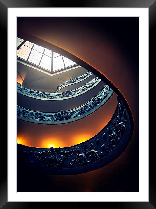 Spiral Looking Up Framed Mounted Print by James Rowland