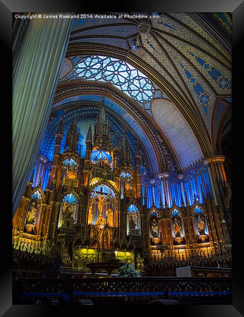 Montreal Cathedral interior Framed Print by James Rowland