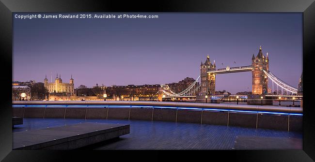Tower of London & Tower Bridge Framed Print by James Rowland
