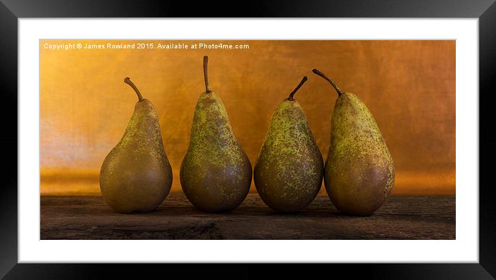 The Four Pears Framed Mounted Print by James Rowland