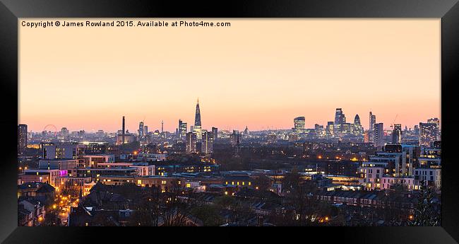 London Landmarks Panorama Framed Print by James Rowland