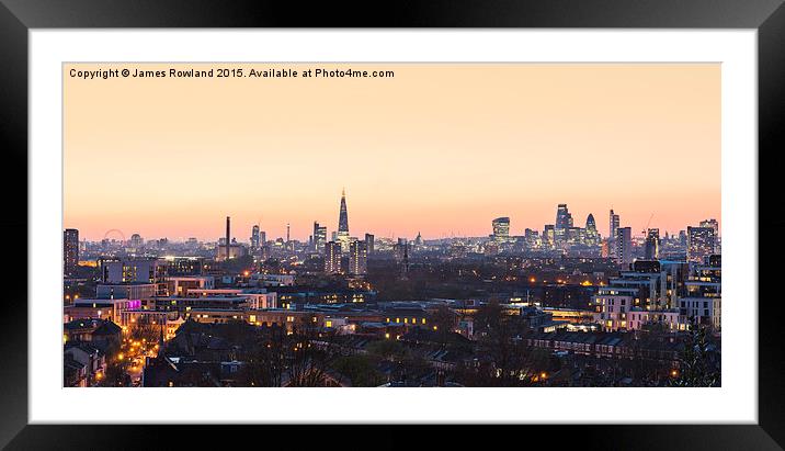 London Landmarks Panorama Framed Mounted Print by James Rowland