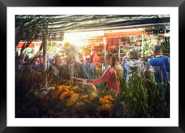  Columbia Road Flower Market Framed Mounted Print by James Rowland