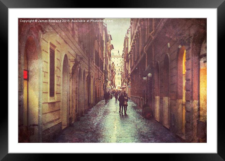  A Walk in Rome Framed Mounted Print by James Rowland